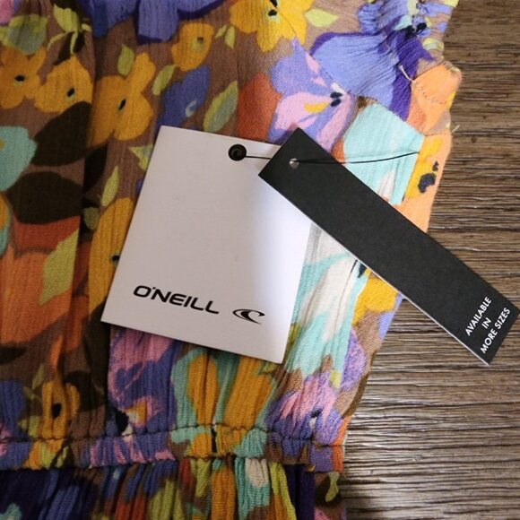 O’Neill RAJA MULTI FLORAL TOP NWT Purple XS - Picture 3 of 8